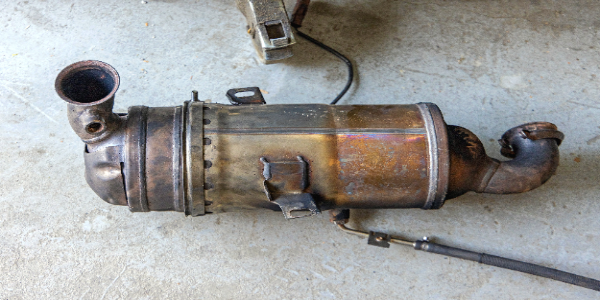 Removed diesel particulate filter